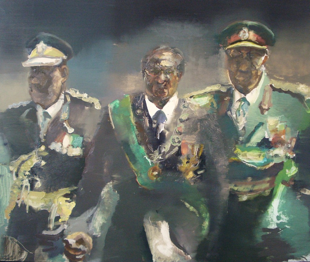 Paul Brandford, artist, Mugabe, politicians, military, art, painting