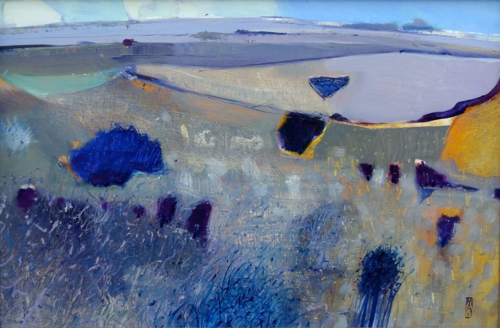 Malcolm Ashman, Chalk Down Dorset, artist, art, painting