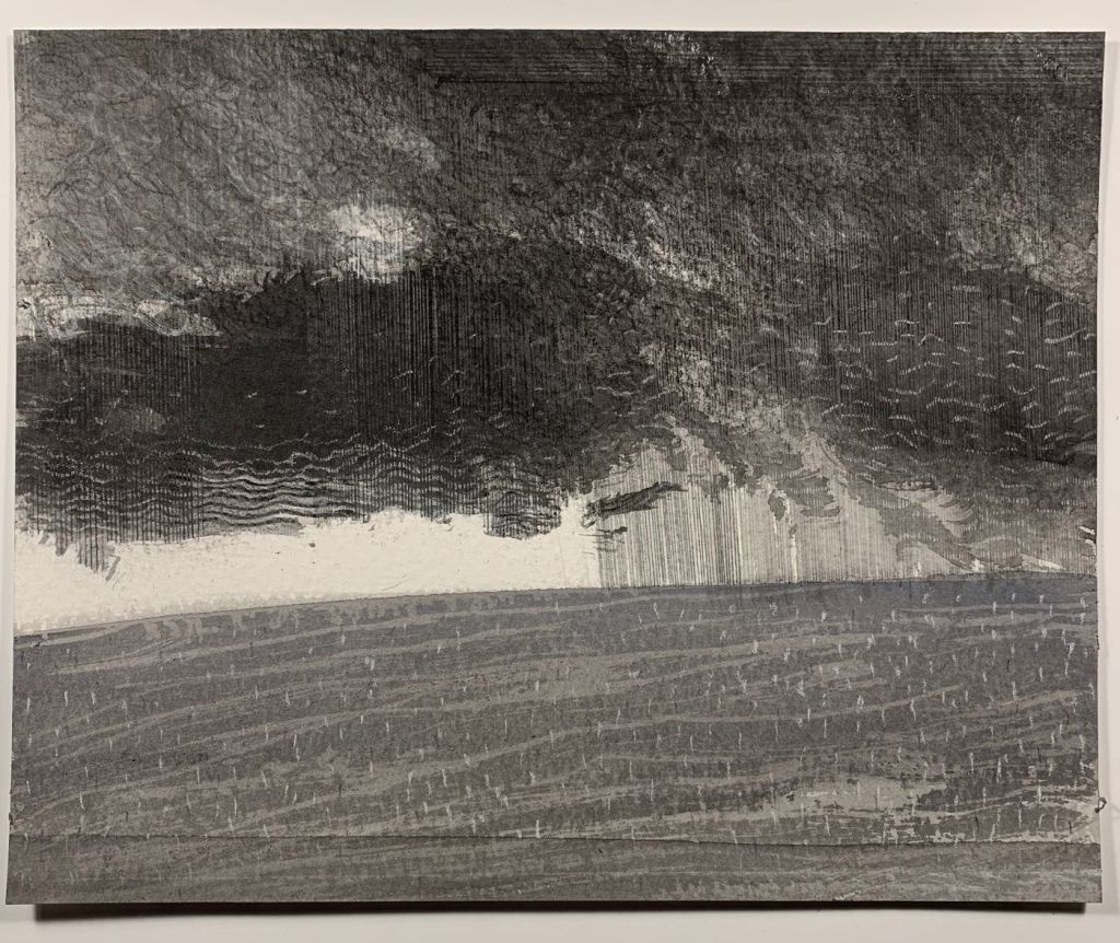 Malcolm Ashman, Drawing the Weather, painting, art, artist