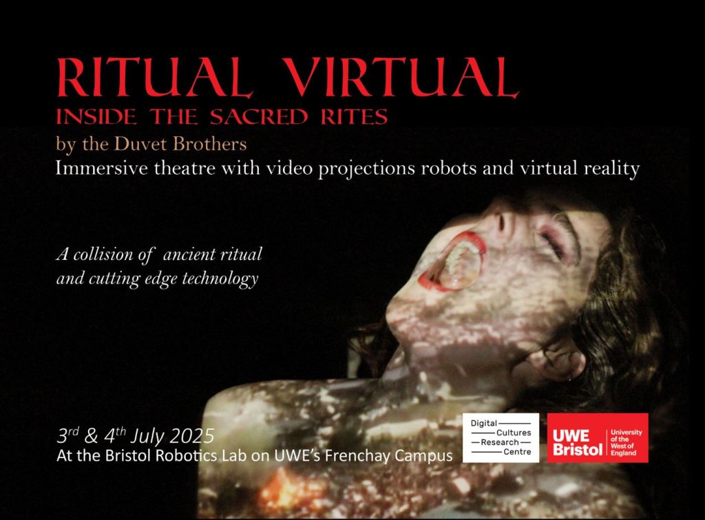 Peter Boyd Maclean, Virtual Ritual, theatre, film, animation, immersive, UWE Bristol, Digital Cultures Research Centre